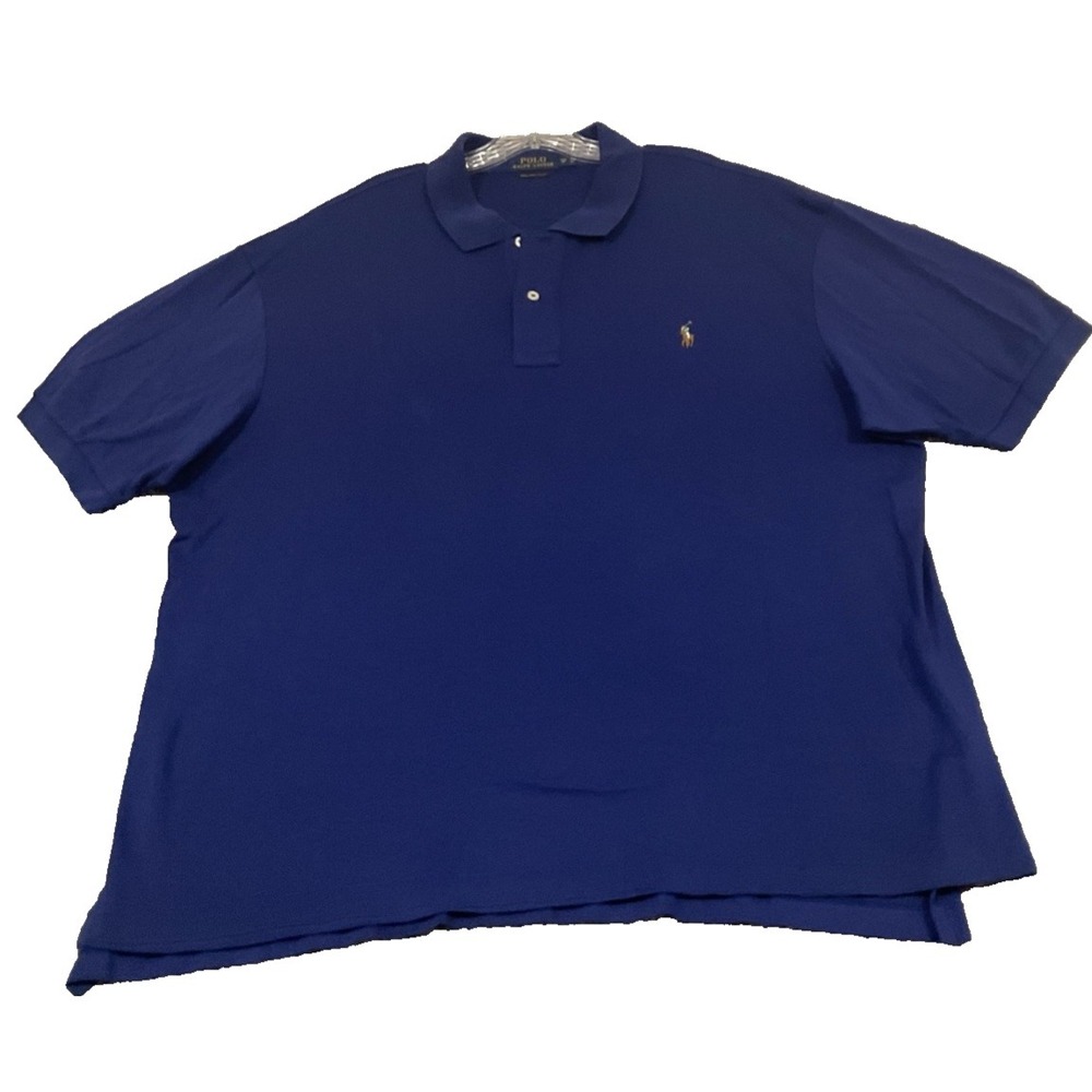 Polo Ralph Lauren 2XB Big Navy Golf Pima Soft Touch Short Sleeve Blue / Gold Tag
